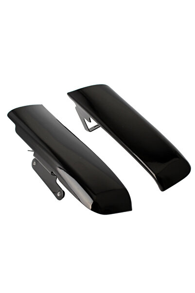 Choice Black Motorcycle Rear Fender Saddlebag Filler Panels Strips Fit For Ha...