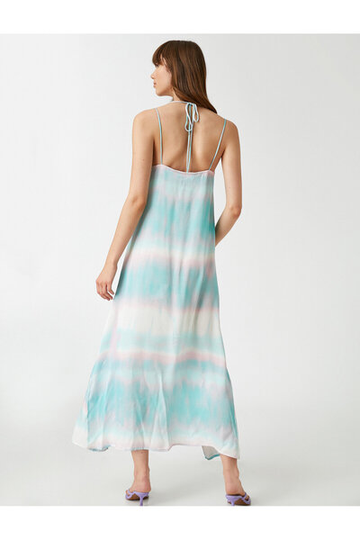 Koton Saténové šaty s výstřihem do V