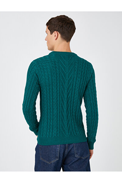 Koton Basic Knitwear Sweater Braided Crew Neck