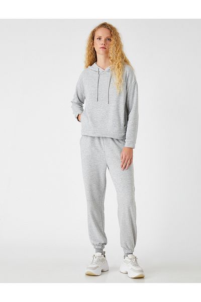 Koton Hooded Sweatshirt with Side Pocket