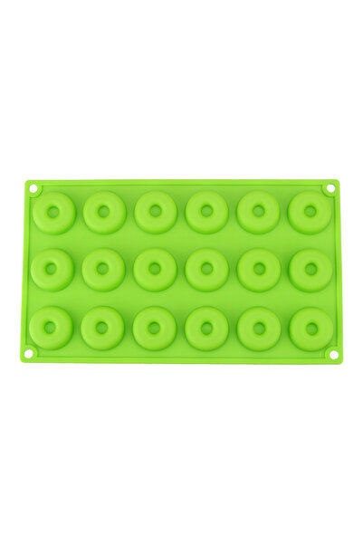 Choice green 4cm Mini Chocolate/ Donut Silicone Mold Bakeware Biscuit Cake Molds Reusable Donut Dessert Bak