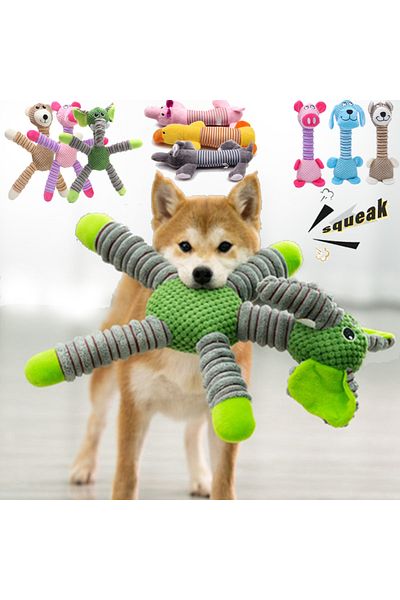 Choice Indestructible Large Dog Sound Squeaky Toys Animals Shape Pet Soft Plush Chew Molar Training Toy ...