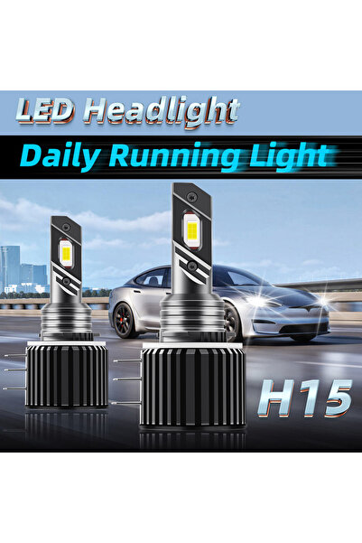 Choice DRL All in one 2pcs H15 LED Headlight Bulbs, Canbus Plug And Play 6000K White 30000LM High Beam DRL