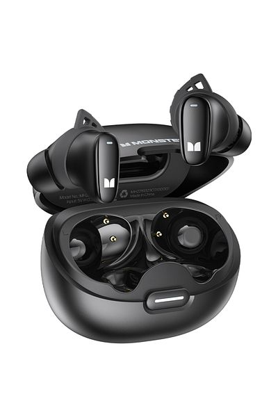 Choice Black Monster Ture Wireless Earbuds AI Noise Cancelling Bluetooth 5.4 Headphones IPX5 Waterproof Spo