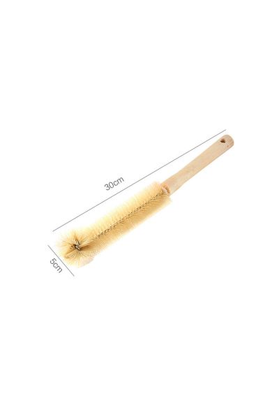 Choice 30x5cm Kitchen Cleaning Tools Drink Bottles Glass Scrubbers Cleaning Brush Wooden Bottle Cleaning Br