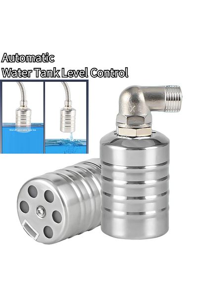 Choice 1/2" Upper Water Inlet Stainless Steel Floating Ball Valve Automatic Water Level Control Valve 1/2 3