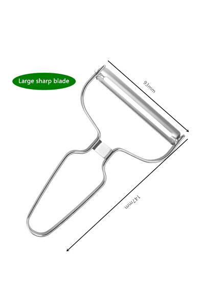 Choice3 مقشرة خضراوات وفواكه كبيرة ذات شفرة حادة، سكين من الفولاذ المقاوم للص...