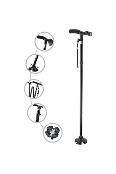 AboutThePerfect Led Işıklı Katlanabilir Güçlü ve Şık Baston, Kolay Kullanım