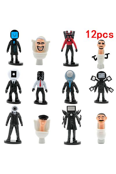 Choice 12pcs Skibidi Toilet Figure Toys Vs Speaker Man Tv Man Camara Man Action Figures Dolls Fans Gift 6pc