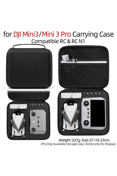 ERIKOLE Black For Dji Mini 3/mini 3 Pro Portable Carrying Case Hard Eva Storage Bag Waterproof Protective Ha