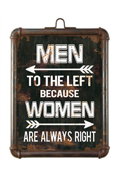 Men Women Vintage Metal Tablo