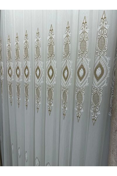 NİVEMESHOME Nivemeshome Damla 1631 1/3 Tight Pleated Tulle Curtain Apm
