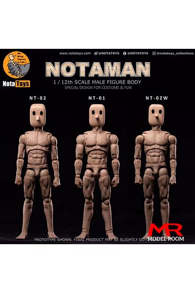 Choice Nt-01 Notaman 1/12 Square-headed Male Action Figure Joint Body Doll Nt-01 Nt-02 Nt-02w 6'' Male Sold