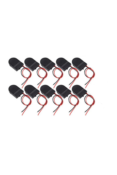 choice2 10pcs black 10PCS CR2032 Button Coin Cell Battery Socket Holder Case ...