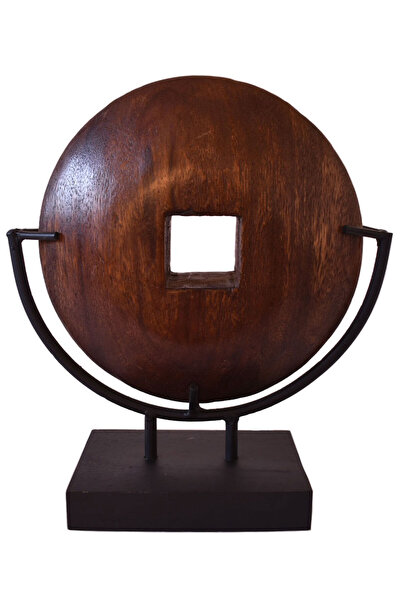 Virago Home Décor Yuvarlak Ahşap Dekoratif Obje