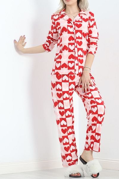 Afrodit Suede Buttoned Set - Pink Fuchsia 450.1287.Erc3025