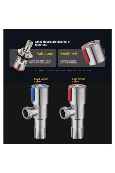 Choice Blue Triangle Valve Toilet Water Stop Valve Water Heater Valve Stainless Steel For Bathrooms Kitchen