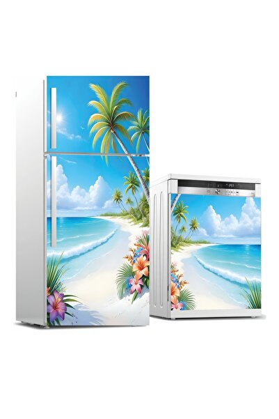 RENKLİ HOBBY Buzdolabı Ve Bulaşık Makinası Kapağı Kaplama Sticker - Kapak Fol...