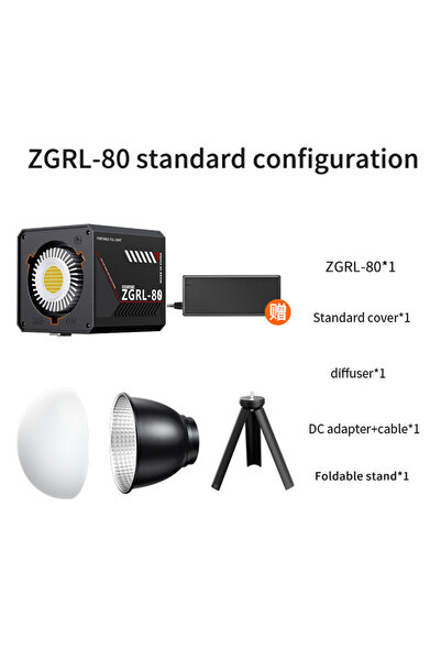 Choice مصباح فيديو LED محمول احترافي ZGRL-80 بقوة 60 واط، ثنائي اللون بتقنية ...