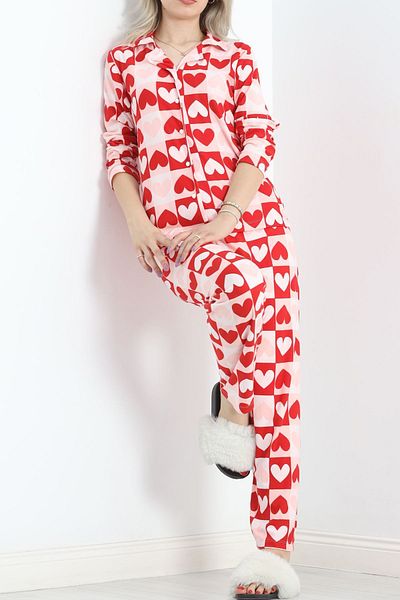 Afrodit Suede Buttoned Set - Pink Fuchsia 450.1287.Erc3025