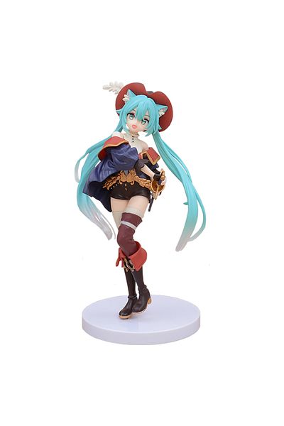 Choice No Box Anime Hatsune Miku Figure Fairy Tale Wonderland Hatsune Miku Puss In Boots Kawaii Action Figu