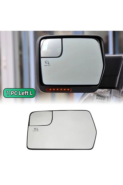 Choice 1 قطعة زجاج مرآة جانبية يسار يمين لسيارة فورد F-150 2011-2014 مرآة الرؤية الخلفية بزاوية واسعة مدفأة