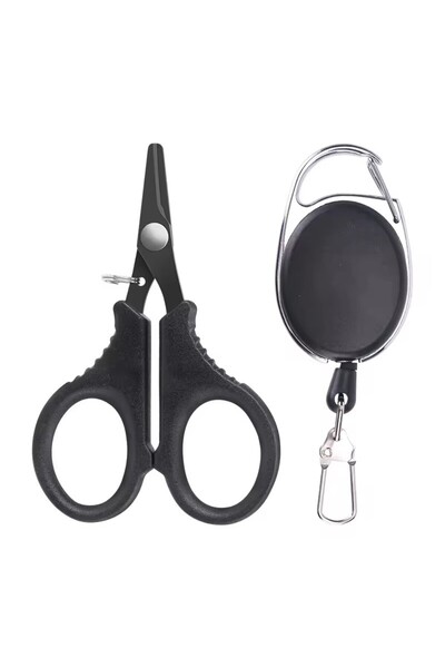 Choice مجموعة مقصات صيد السمك من الفولاذ من WEIHE باللون الأسود، مقص صيد السم...