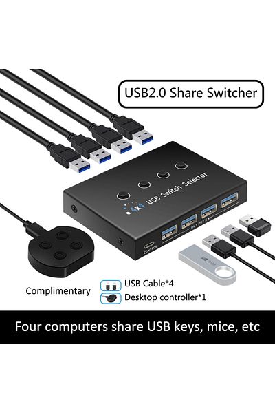 Choice usb2.0 USB 3.0/2.0 Switch KM Selector 4 Computer Laptop PC Host Sharing 4 USB Devices KVM Switcher B