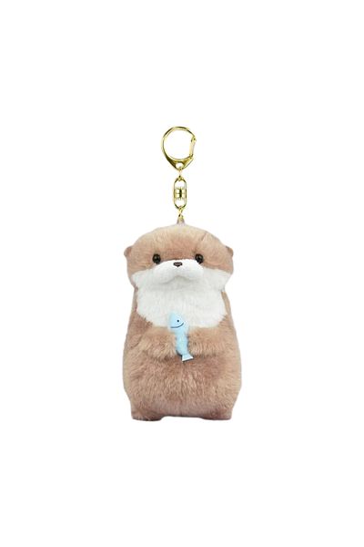 Choice Cute Otters Holding Fish Plush Doll Keyrings Lightweight Hanging Pendant Props For School Bag Key...