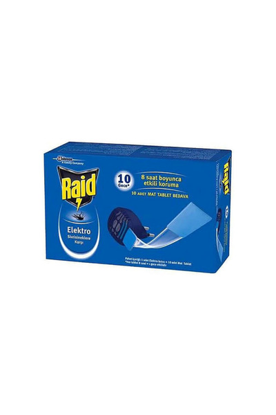 Raid Elektro Isıtıcı + 10 Kokusuz Mat