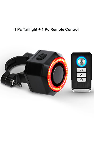 Choice 1 Set Rockbye Smart Bike Taillight with Brake Sensing Cycling Horn Waterproof Remote Control Rear Li