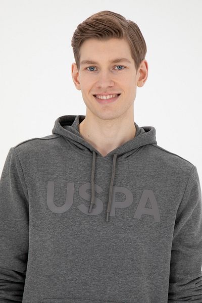 U.S. Polo Assn. Men's Anthracite Melange Base Sweatshirt 50269396 -Vr081