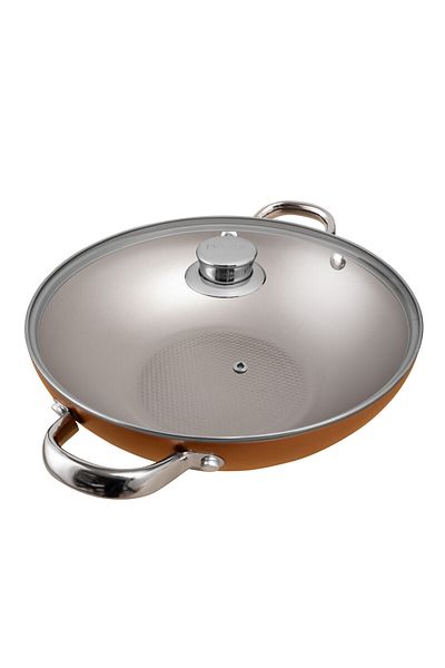 Prestige Ultra 26cm Non Stick Kadai with Glass Lid and Complimentary Pan Holder