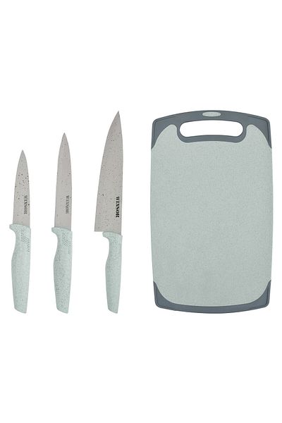 Winsor Cutting Board Knife Set Assorted Colors