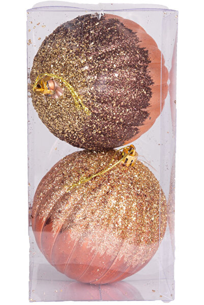 Herdekora Χριστουγεννιάτικη Μπάλα Χρυσή Ασημί 2 Πακέτα Χρυσό-Μπρονζέ 10 εκ.