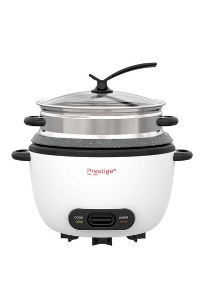 Prestige Automatic Rice Cooker 1l | 3 In 1 Function, Glass Lid With Cool Touch - Pr81527