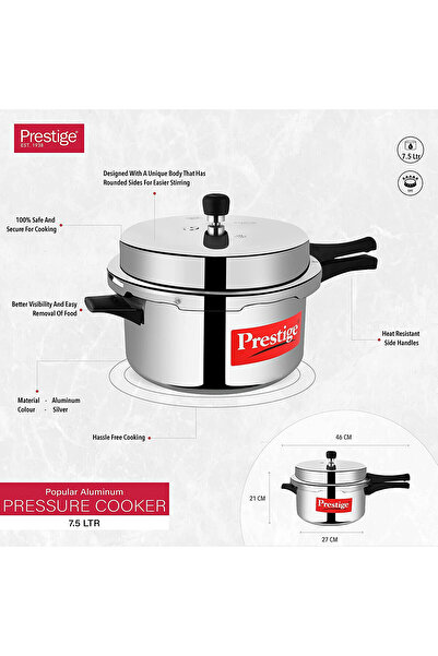 Prestige Popular Pressure Cooker 7.5 Ltr