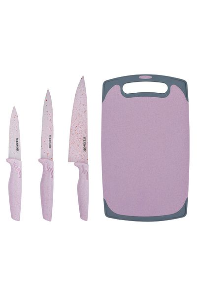 Winsor Cutting Board Knife Set Assorted Colors