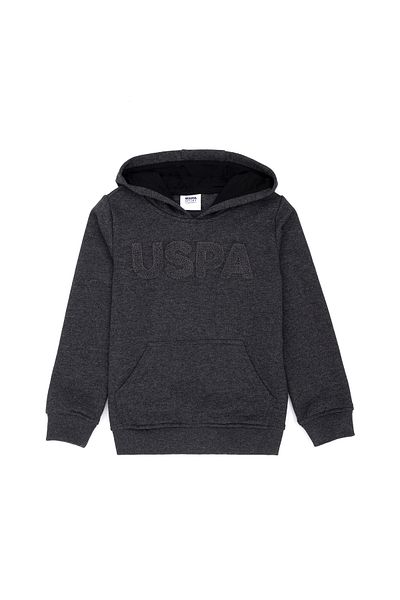 U.S. Polo Assn. Черен детски суитшърт с качулка - 50269419-VR046