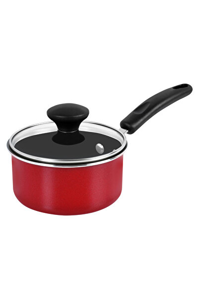 Prestige 12 Piece Non stick cookware Set | Saucepan and Casserole Set with Glass Lid | Color Red