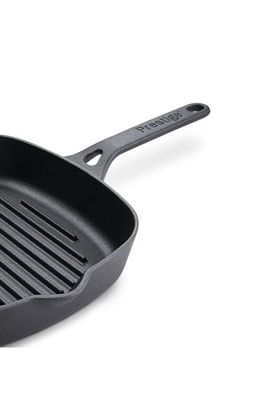 Prestige Pre Seasoned Cast Iron Grill 24 CM Black - PR48897