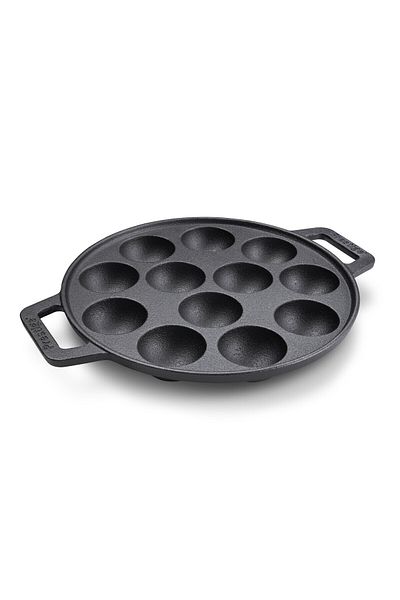 Prestige Pre Seasoned Cast Iron Appam Pan 26 CM Black - PR48908