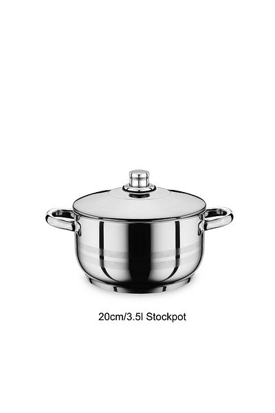 Prestige 9 Pcs Stainless Steel Cookware Set |  Induction Bottom Pots and Pans Set | Silver - PR7001