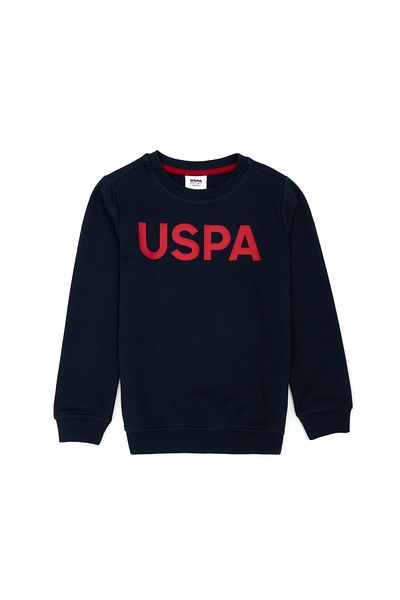 U.S. Polo Assn. Детски тъмносин суичър с кръгло деколте 50269425 -Vr033