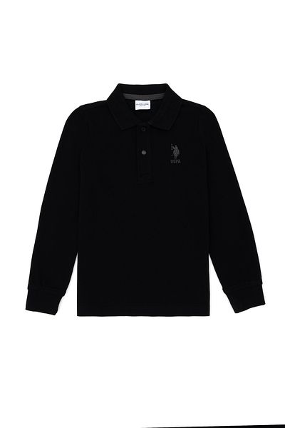 U.S. Polo Assn. Baby Boy Black Basic Sweatshirt 50275985 -Vr046