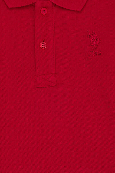U.S. Polo Assn. Erkek Çocuk Kırmızı Basic Polo Yaka Sweatshirt 50269421-VR030