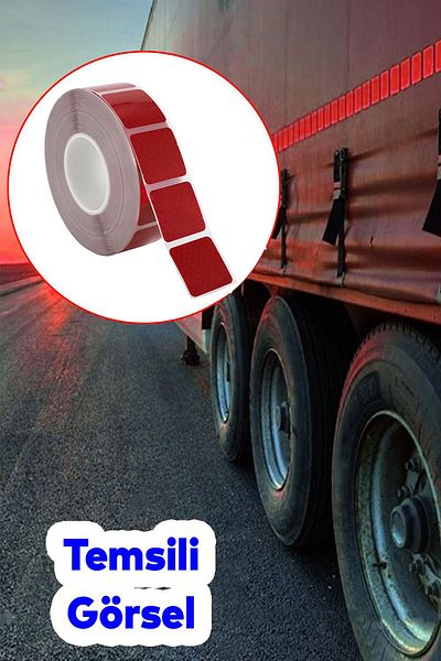 Badem10 1 Mt Red Reflective Vehicle Auto Truck Exterior Accessory Reflective Highlighter Strip Tape Cut Off Warning Tape