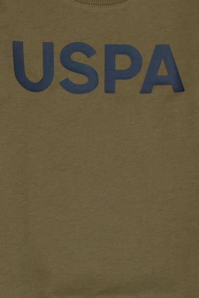 U.S. Polo Assn. Children's Khaki Basic Crew Neck Sweatshirt 50269425-Vr027