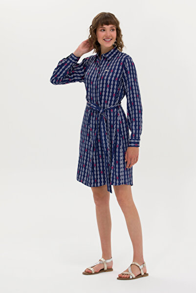 U.S. Polo Assn. Kadın Lacivert Dokuma Elbise 50269607-VR033