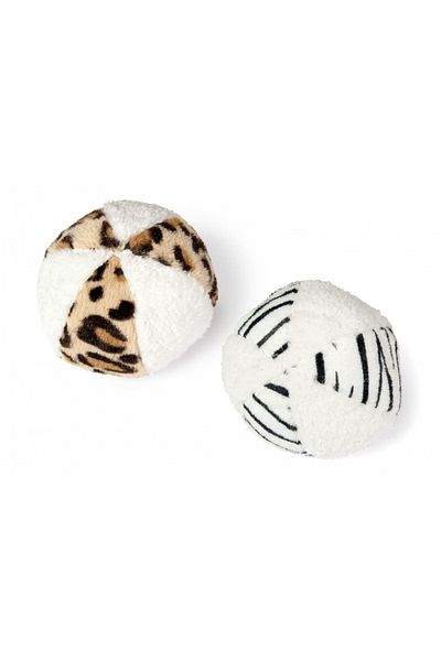 Karlie Plush Patterned Ball 11 cm White-Orange Dpmah